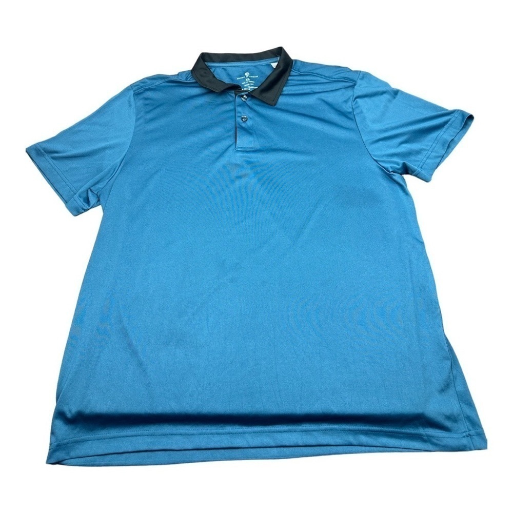 Society Of Threads Short Sleeve Polo Shirt Blue Size XL